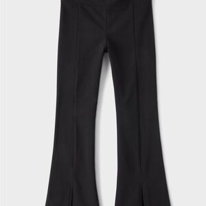 Girls Split Flare High Rise Leggings - Black